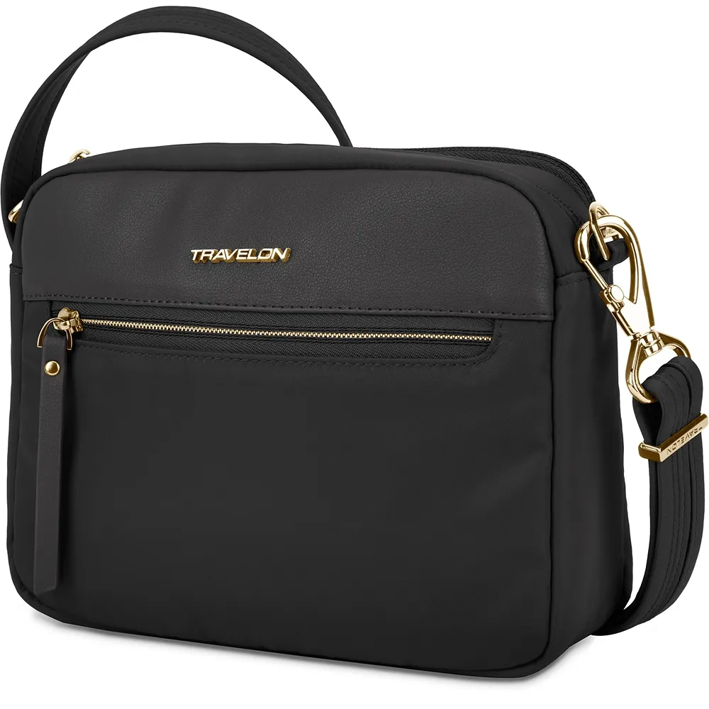 TRAVELON 三層防盜斜背包(黑紫) 歷史價格詳細信息