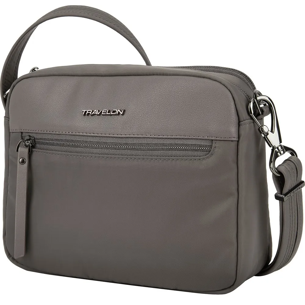 TRAVELON 三層防盜圓弧斜背包(黑紫) 歷史價格詳細信息