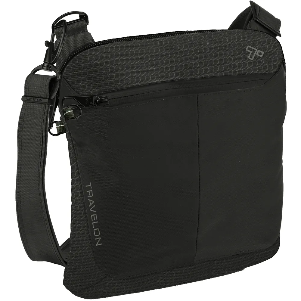 TRAVELON 防盜斜背小包(黑) 歷史價格詳細信息