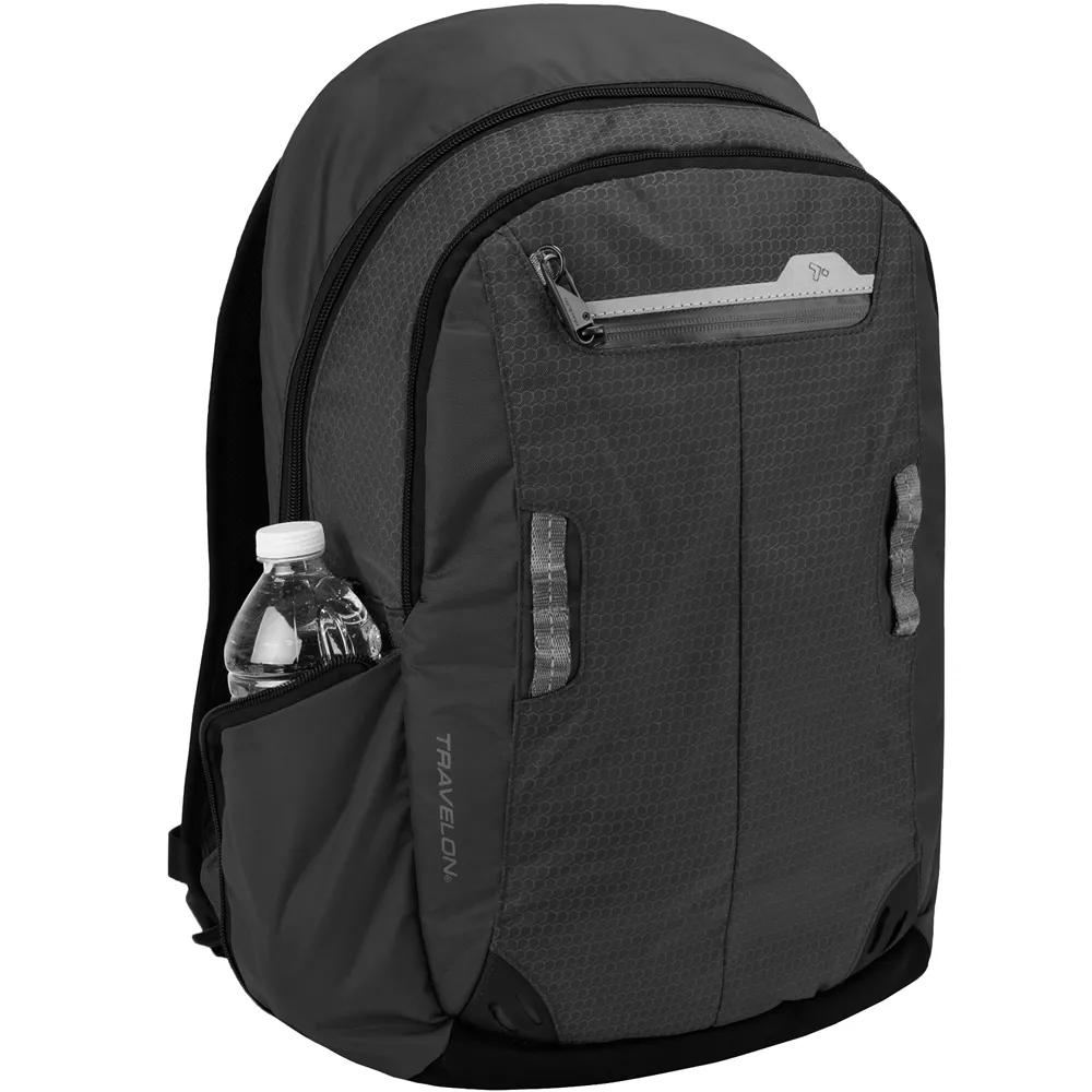 TRAVELON Active簡約四層防盜斜背包(黑) 歷史價格詳細信息