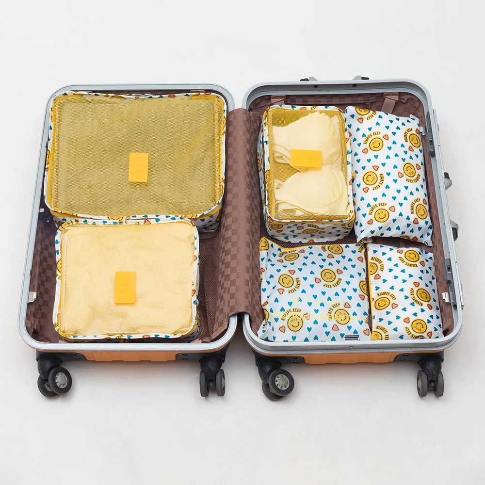 韓版旅行收納包6件套 防水衣服整理包bags 旅行收納袋 收納六件套 歷史價格詳細信息