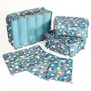 韓版旅行收納包6件套 防水衣服整理包bags 旅行收納袋 收納六件套 歷史價格詳細信息
