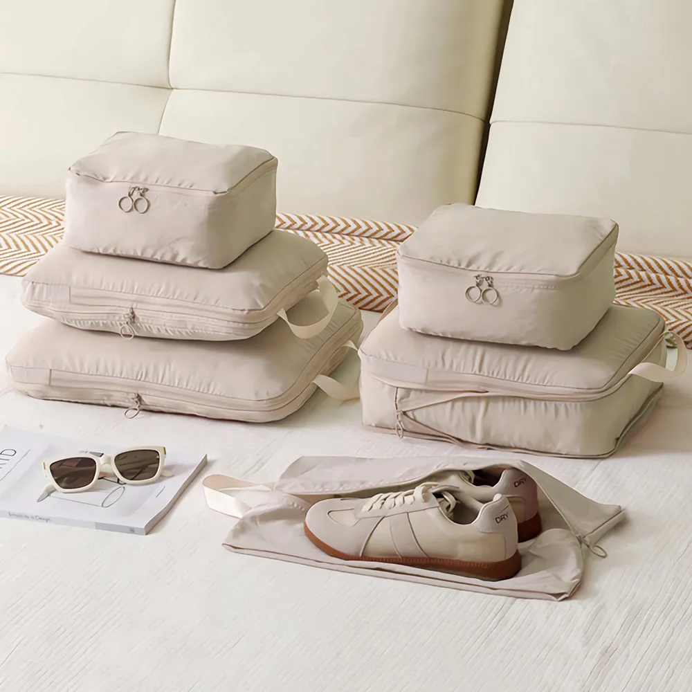 旅行收纳袋 旅行收纳袋 防水 防潮 大容量 行李压缩袋 可视 压缩袋 衣服收纳袋 内衣收纳包 压缩袋 歷史價格詳細信息