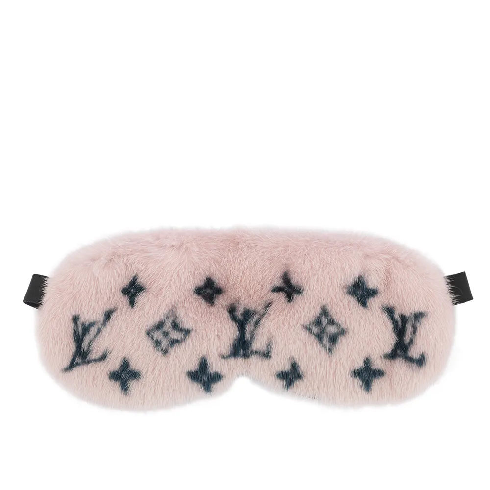 LV Monogram 標誌水貂毛眼罩(粉色) R97454 歷史價格詳細信息