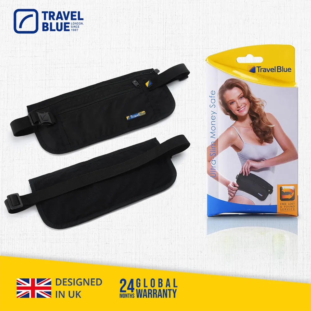 【Travel Blue 藍旅】 RFID 屏蔽輕量級 超薄貼身腰包 防盜腰包 證件包 貼身包 價格比較,價格查詢,歷史價格詳細信息