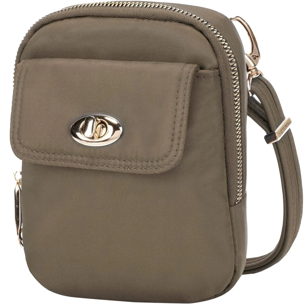 TRAVELON Tailored 3層隨身防盜斜背包(黑紫) 歷史價格詳細信息