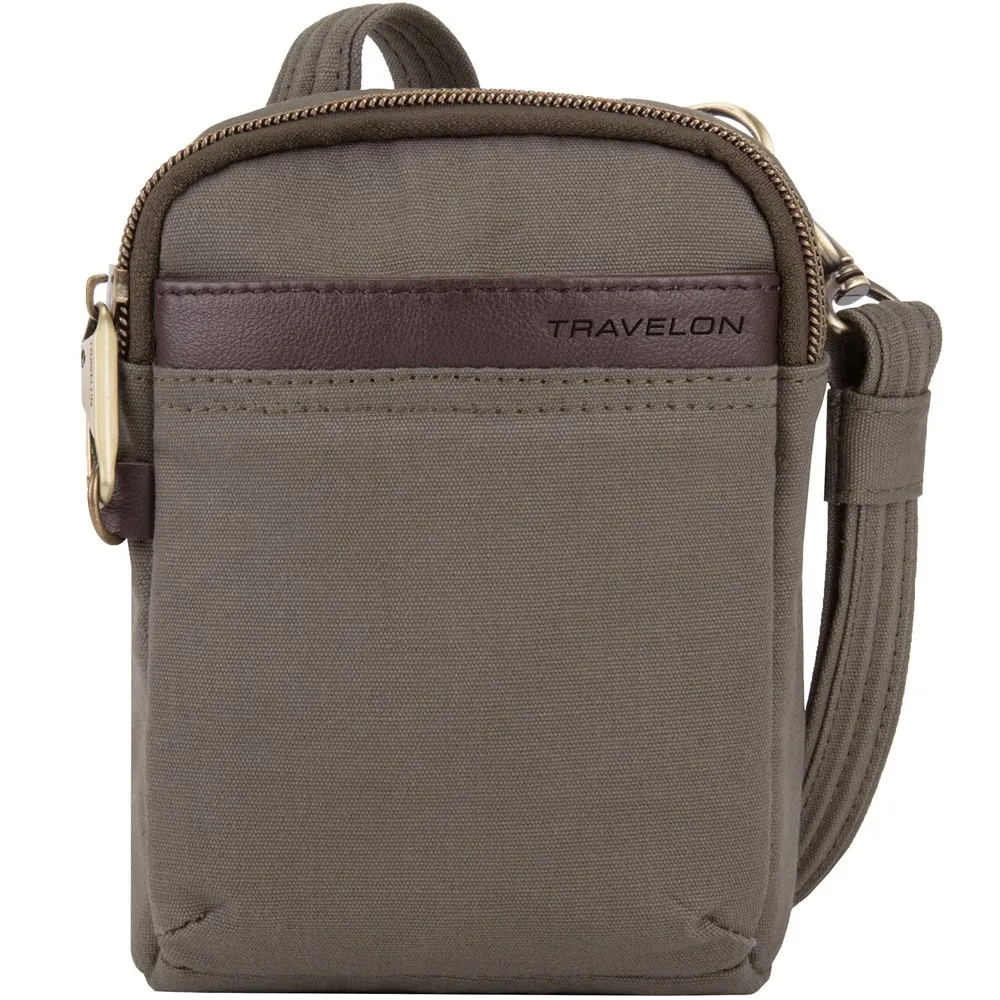 TRAVELON Courier帆布四層防盜斜背包(藍) 歷史價格詳細信息