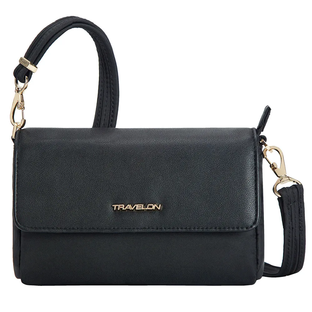 TRAVELON 拼接三層防盜斜背包(黑) 歷史價格詳細信息