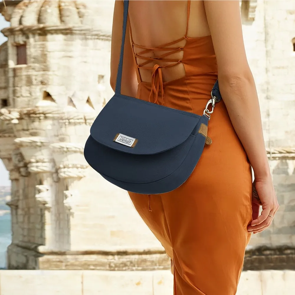 TRAVELON Heritage 3層防盜單肩背包(藍) 歷史價格詳細信息