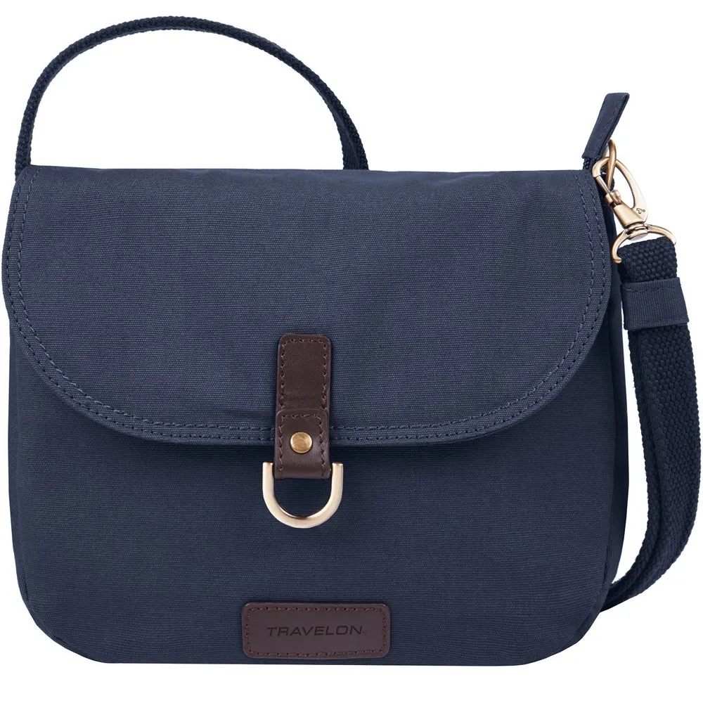 TRAVELON 三層防盜圓弧斜背包(黑紫) 歷史價格詳細信息