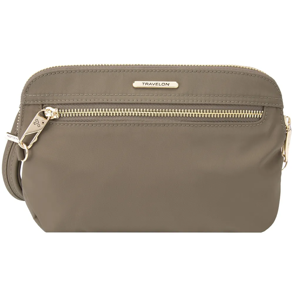 TRAVELON Tailored 3層隨身防盜斜背包(黑紫) 歷史價格詳細信息