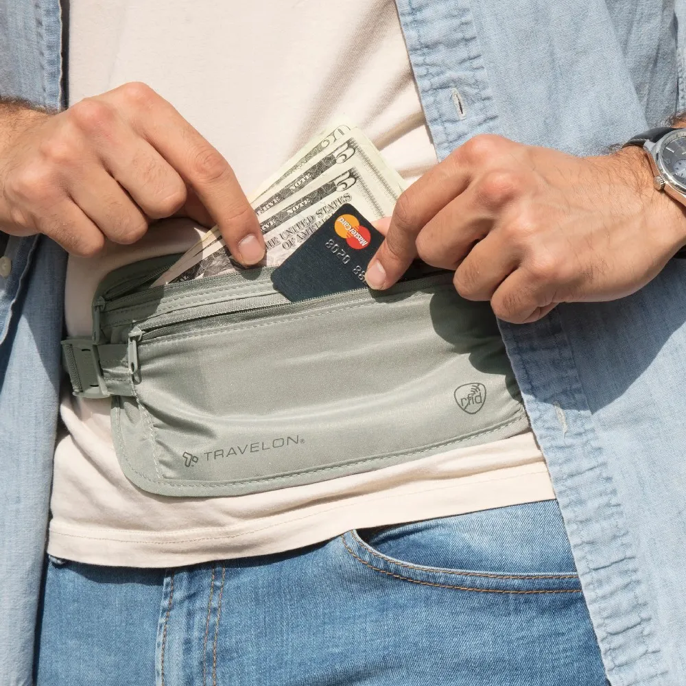 TRAVELON 雙層防盜腰包(紅) 歷史價格詳細信息