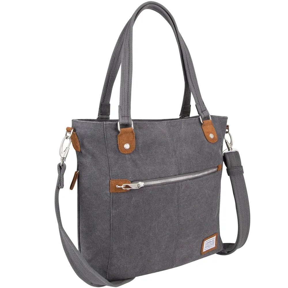 TRAVELON RFID兩用防盜托特包(灰9L) 歷史價格詳細信息