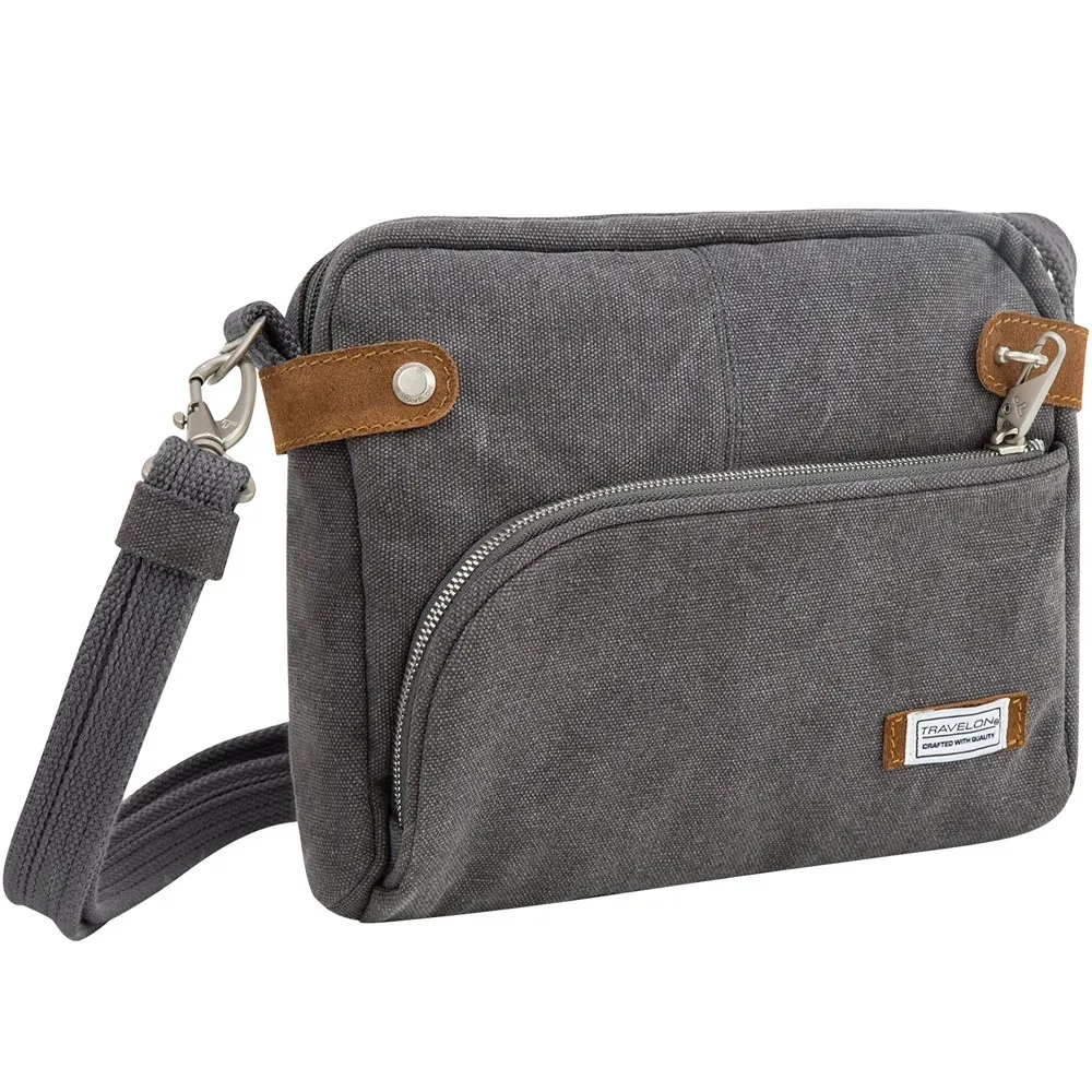 TRAVELON 三層防盜斜背包(牛仔灰) 歷史價格詳細信息