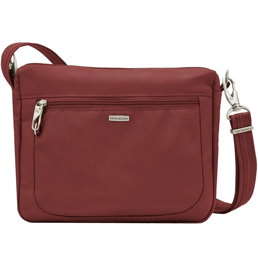 TRAVELON Classic 3層防盜斜背包(棕) 歷史價格詳細信息