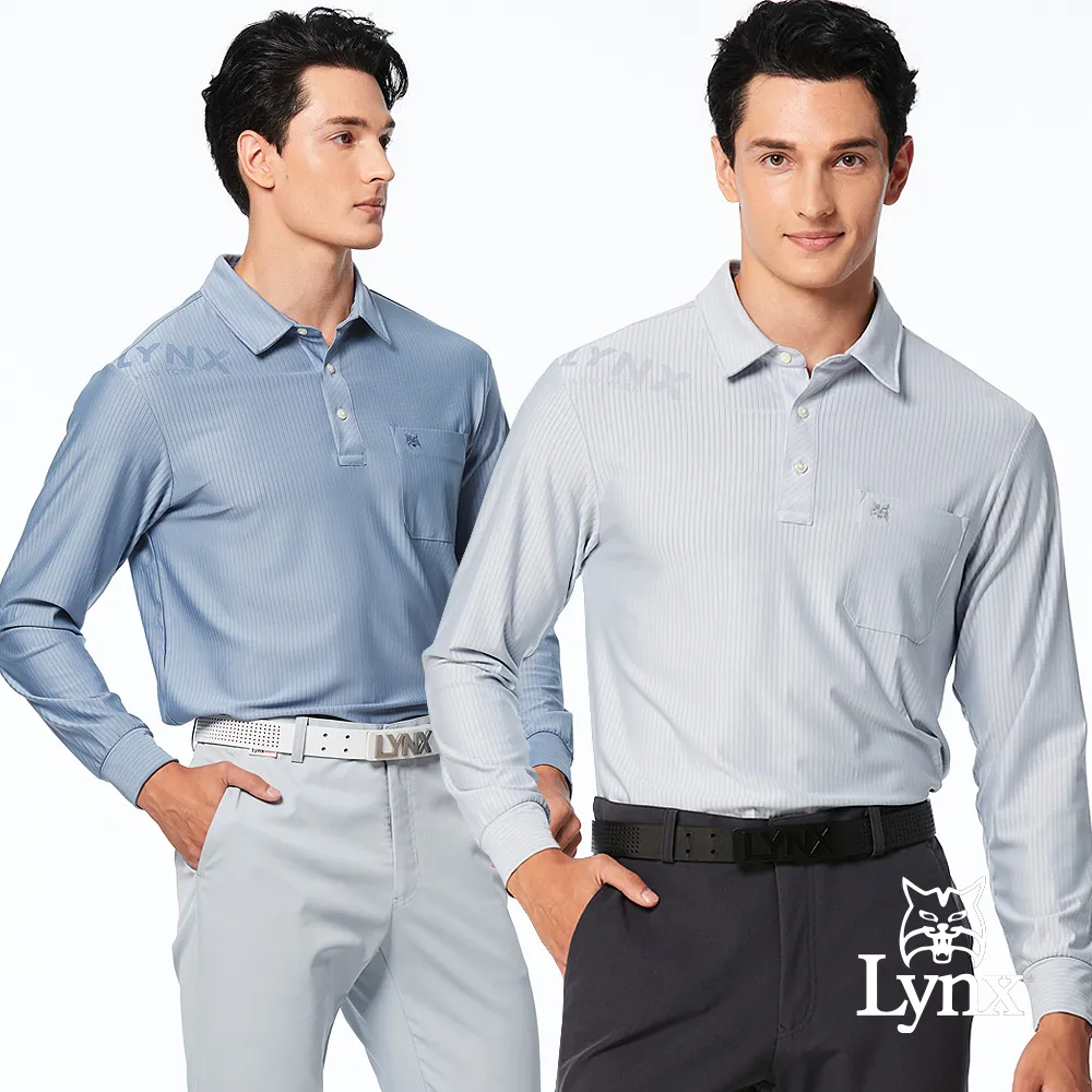 【Lynx Golf】男款吸溼排汗袖口造型設計胸袋款短袖POLO衫/高爾夫球衫(深藍色) 歷史價格詳細信息