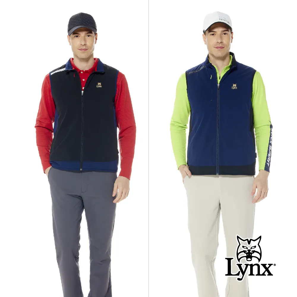 【Lynx Golf】男款防潑水保暖刷毛異材質剪裁拉鍊胸袋款繡花設計無袖背心(二色) 歷史價格詳細信息