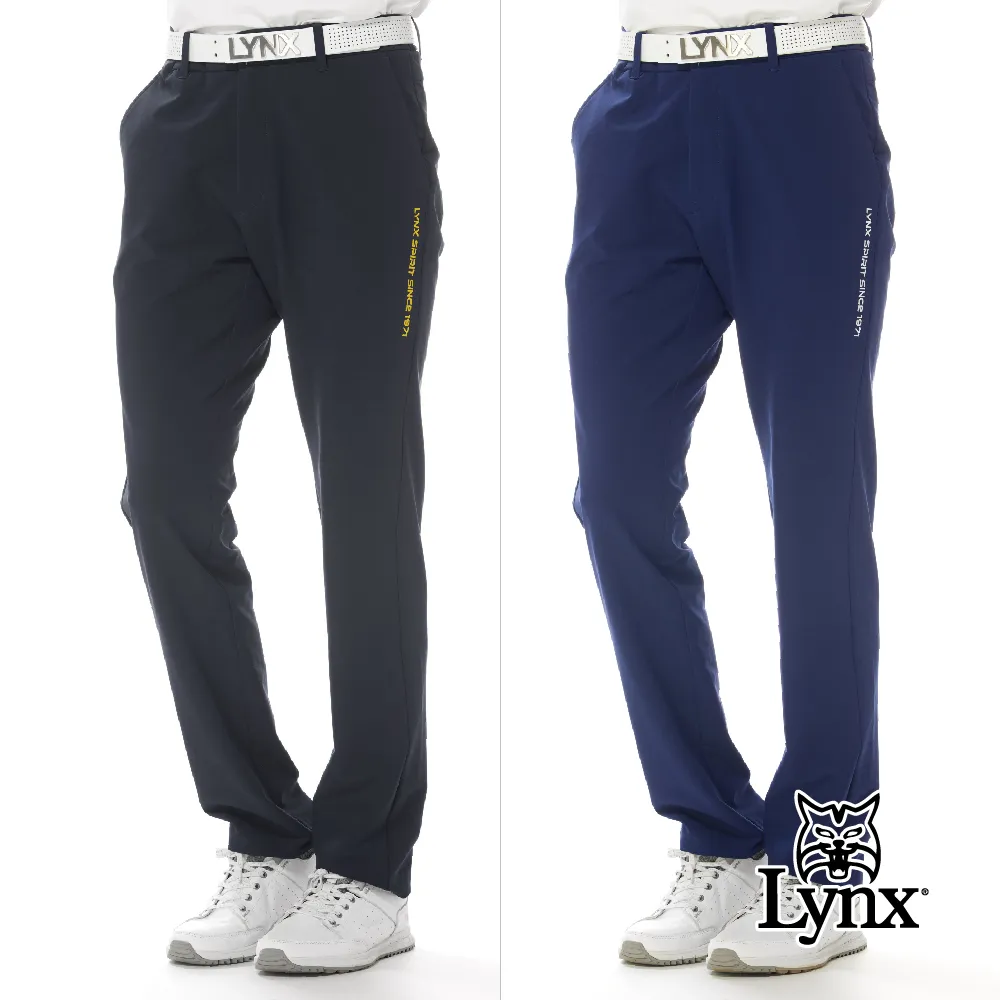 【Lynx Golf】男款防風防潑水機能LOGO織帶設計大山貓凹凸印口袋平口微窄管休閒長褲-卡其色 歷史價格詳細信息