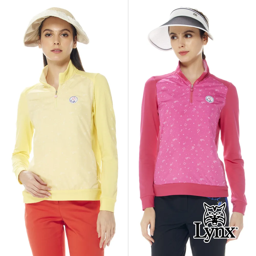 【Lynx Golf】女款內刷毛保暖舒適反光印花設計拉鍊口袋長袖可拆式連帽外套(二色) 歷史價格詳細信息