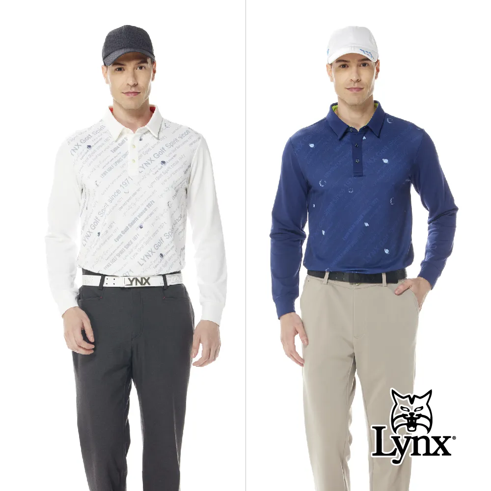 【Lynx Golf】男款保暖舒適雙面立體組織材質配布剪裁設計胸袋款長袖POLO衫(三色) 歷史價格詳細信息
