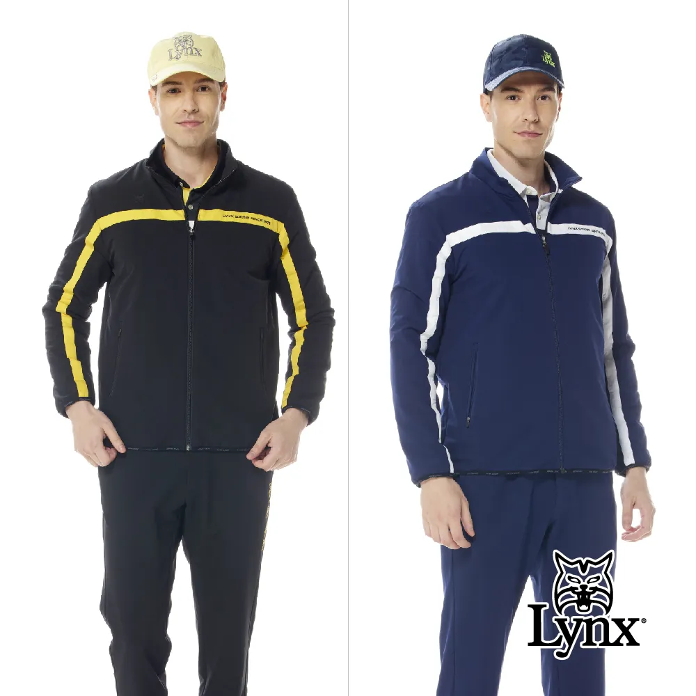 【Lynx Golf】男款防潑水內刷毛Lynx立體凸印長袖外套-牙白色 歷史價格詳細信息