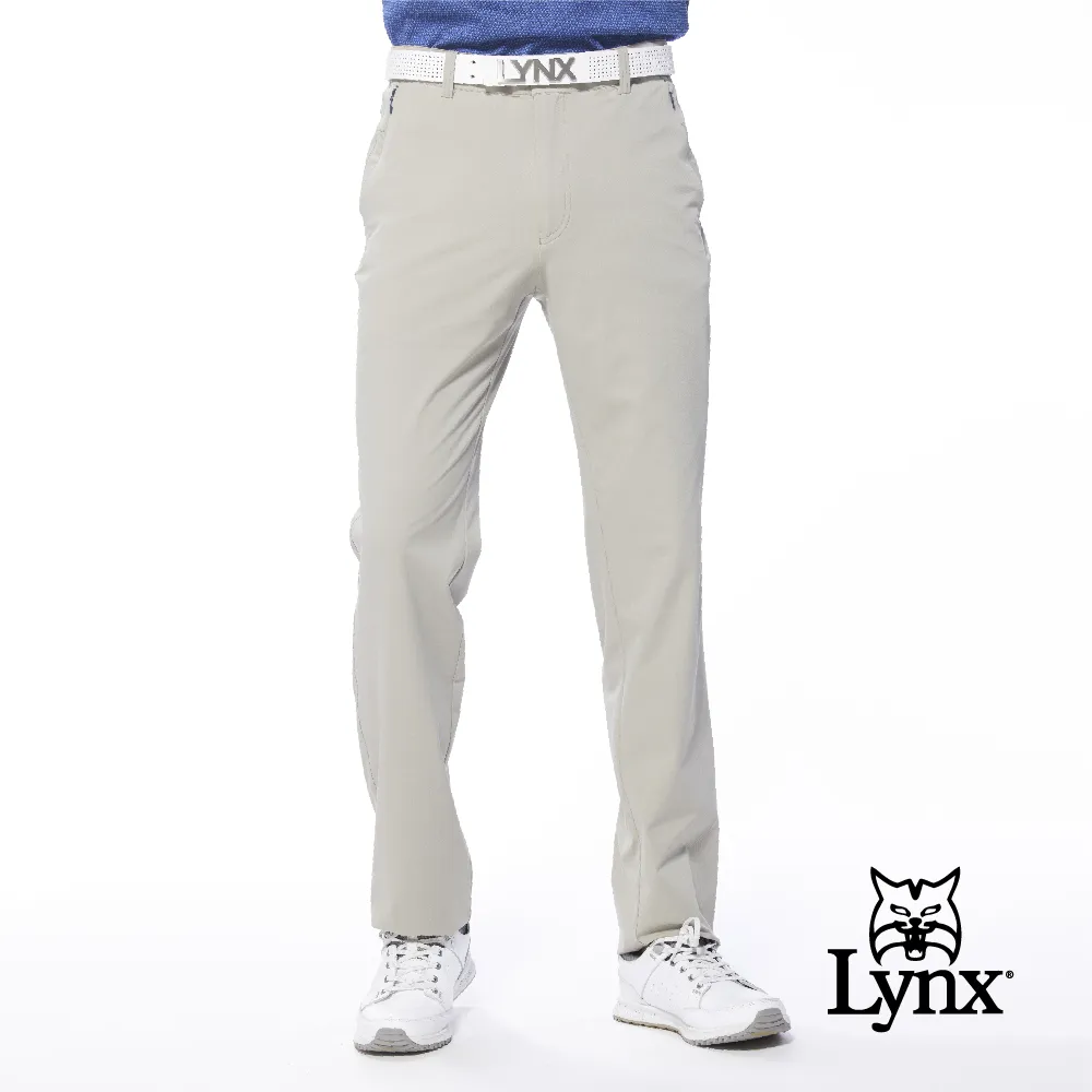 【Lynx Golf】男款彈性舒適拉鍊口袋腰圍羅紋鬆緊袋設計平口休閒長褲(二色) 歷史價格詳細信息