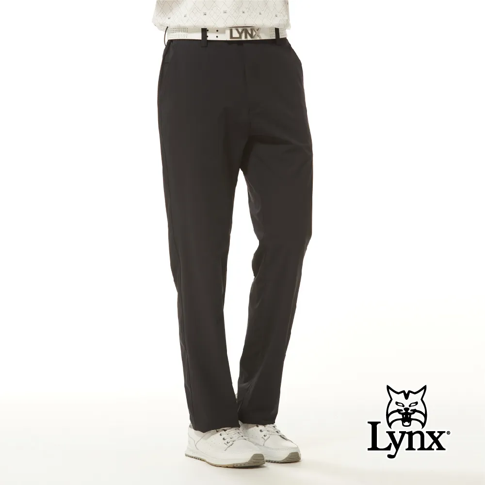 【Lynx Golf】男款彈性舒適百搭純棉素面款式平面休閒長褲-牛仔藍色 歷史價格詳細信息