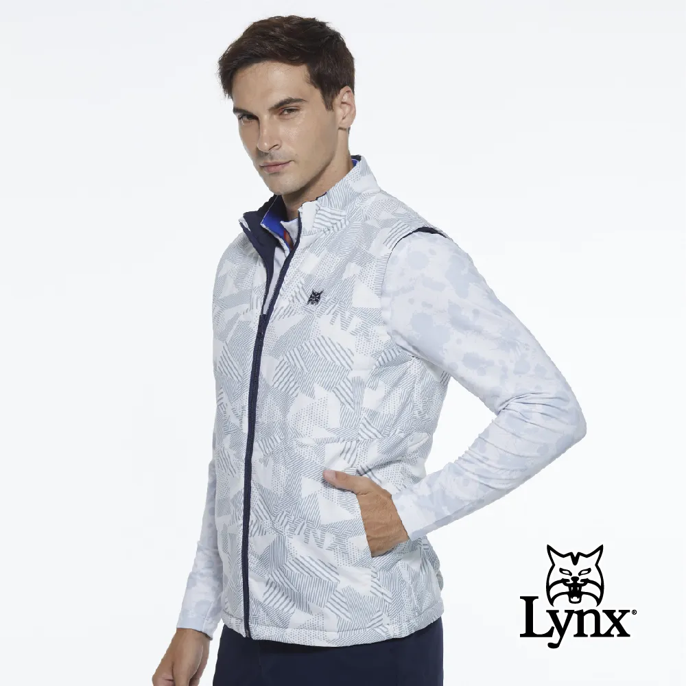 【Lynx Golf】男款防潑水防風保暖科技羽絨Lynx印花連帽可拆式長袖外套(二色) 歷史價格詳細信息