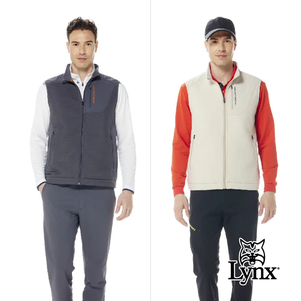 【Lynx Golf】男款防潑水保暖刷毛異材質剪裁拉鍊胸袋款繡花設計無袖背心(二色) 歷史價格詳細信息