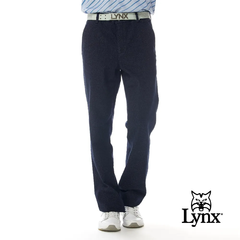 【Lynx Golf】男款混紡材質彈性舒適經典百搭素面卡其褲平口休閒長褲-卡其色 歷史價格詳細信息