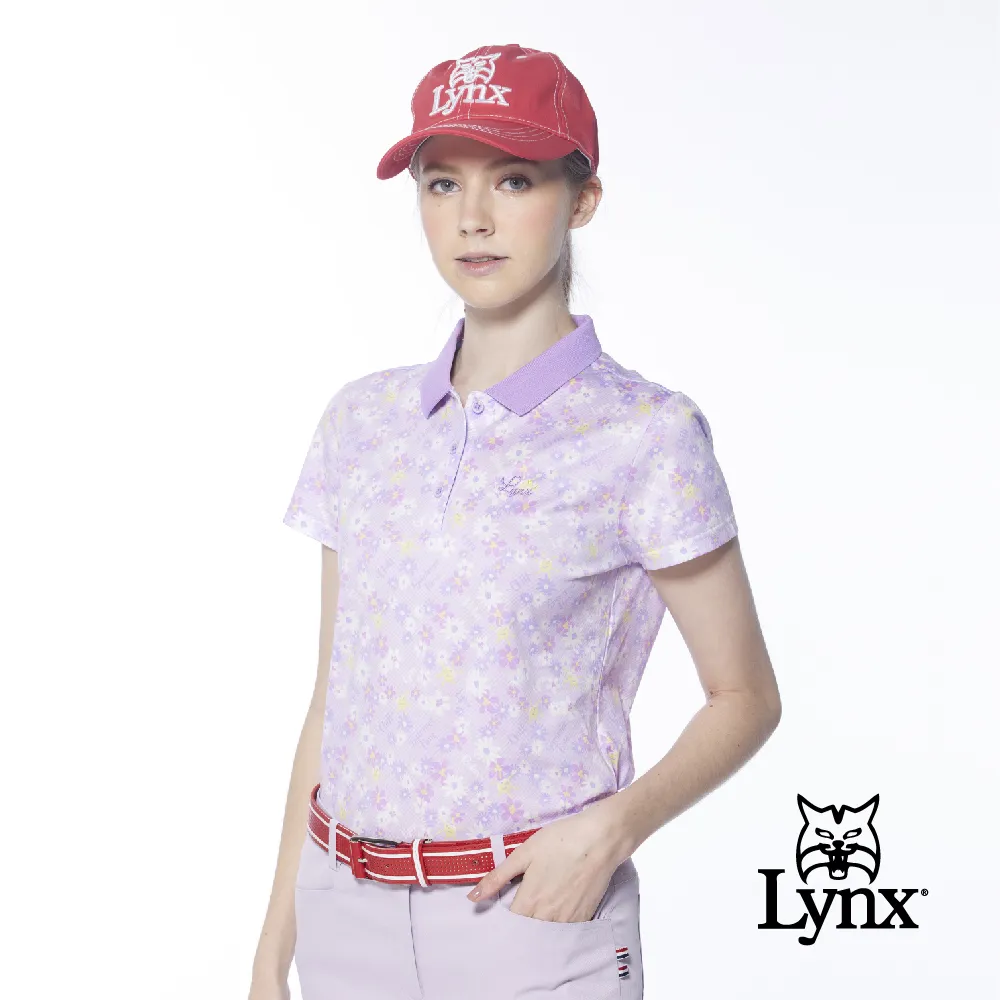 【Lynx Golf】女款純棉雙絲光經典英倫菱格紋路Lynx繡花長袖POLO衫(二色) 歷史價格詳細信息