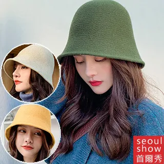 seoul show首爾秀 水桶草帽手工編織優質紙草防曬遮陽帽 歷史價格詳細信息