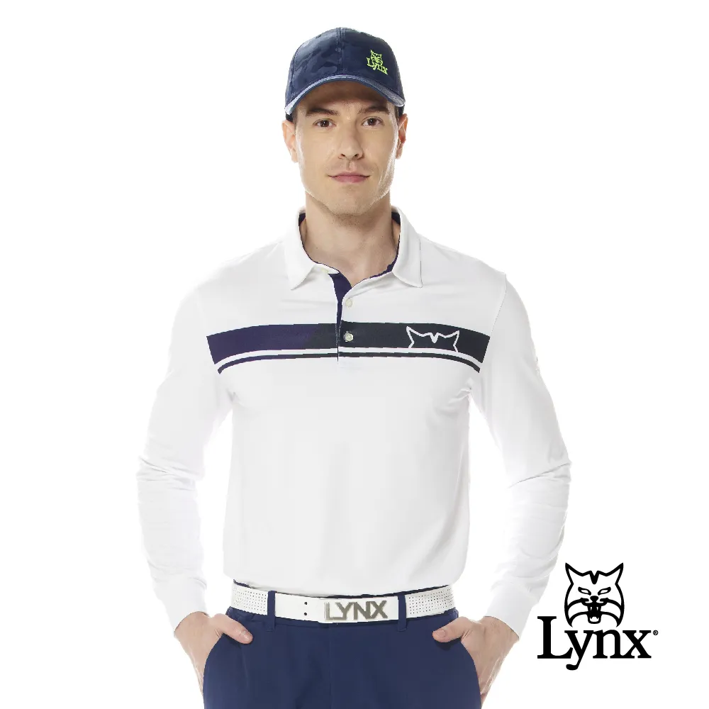 【Lynx Golf】男款合身版吸溼排汗抗UV內刷毛保暖舒適線條Lynxy字體剪裁設計長袖POLO衫(三色) 歷史價格詳細信息