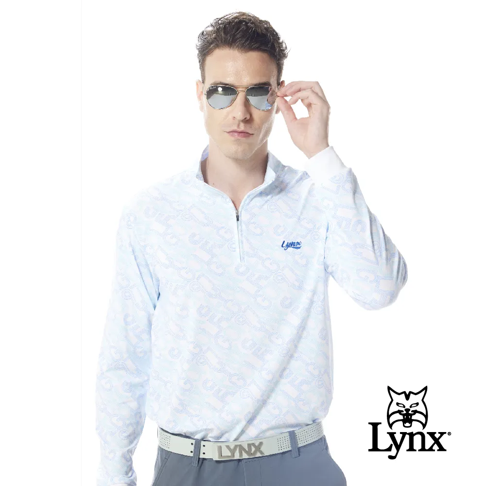 【Lynx Golf】男款滿版Lynx LXG印花造型配布拉鍊口袋無袖背心(二色) 歷史價格詳細信息