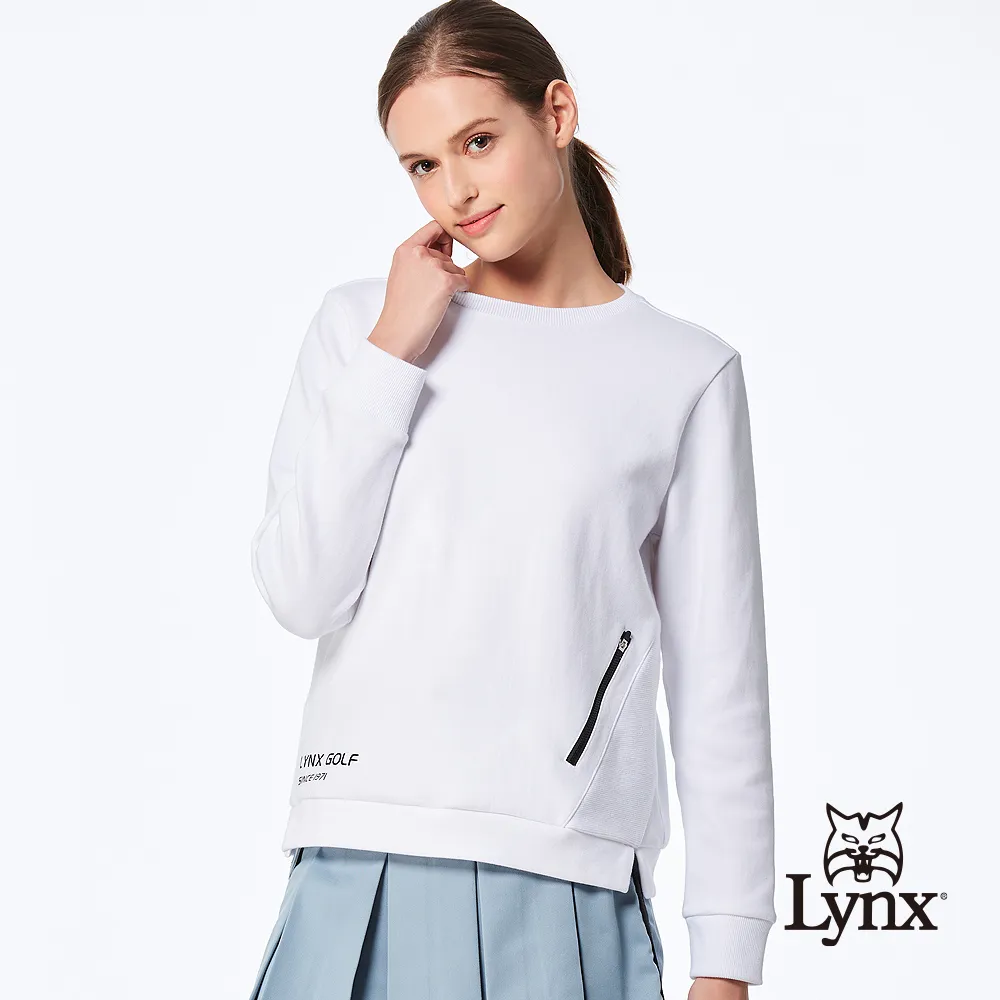 【Lynx Golf】首爾高桿風格!女款雙面組織布吸排口袋下擺開杈大學T長袖圓領POLO衫/高爾夫球衫-白色 價格比較,價格查詢,歷史價格詳細信息
