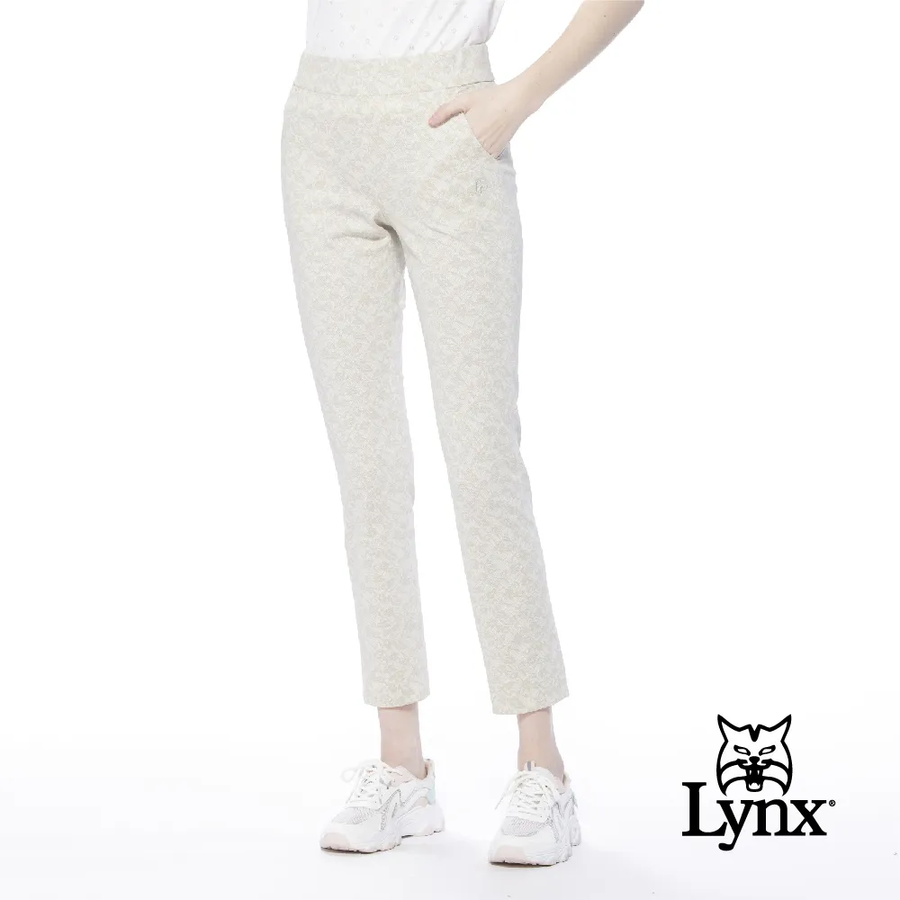 【Lynx Golf】女款彈性舒適內腰格紋配布造型出芽口袋設計窄管九分褲(二色) 歷史價格詳細信息