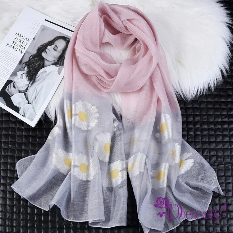 【Decoy】雪紡印花＊七分袖防曬輕薄罩衫外套/藍色海棠 歷史價格詳細信息