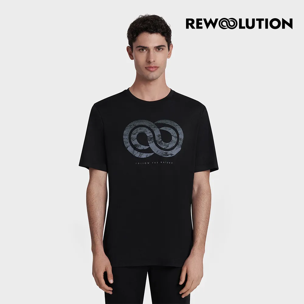 【Rewoolution】男 LOGOTYPE 140g短袖印花T恤(黑色)羊毛|CB1MC512 M1M010RJ14 歷史價格詳細信息