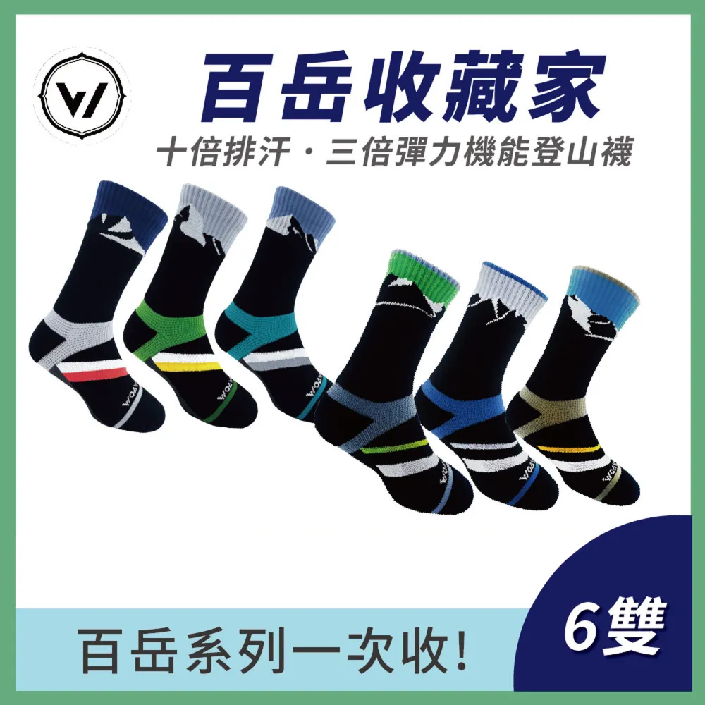 【WOAWOA】百岳收藏家推薦6款組合(登山襪 除臭襪 機能襪 襪子 高筒襪 健走襪 慢跑襪) 歷史價格詳細信息