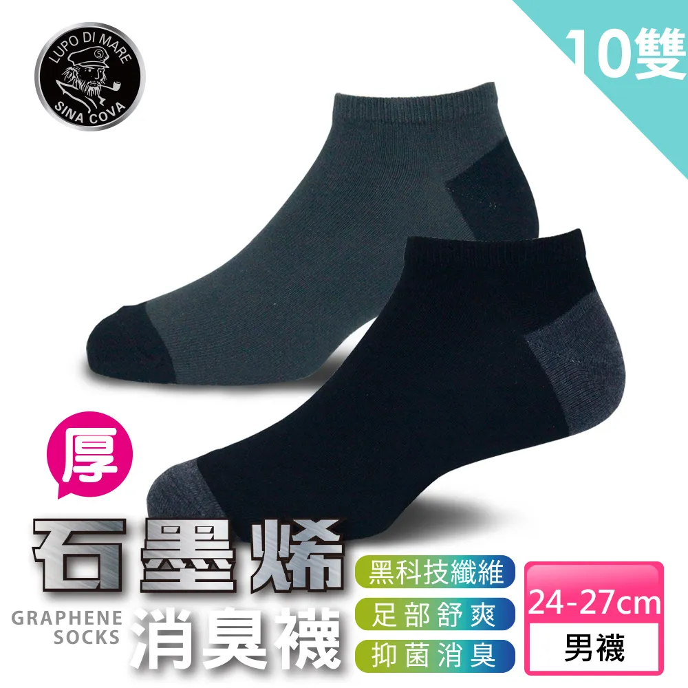 【老船長】9108石墨稀黑科技消臭船襪-1雙入厚底 歷史價格詳細信息