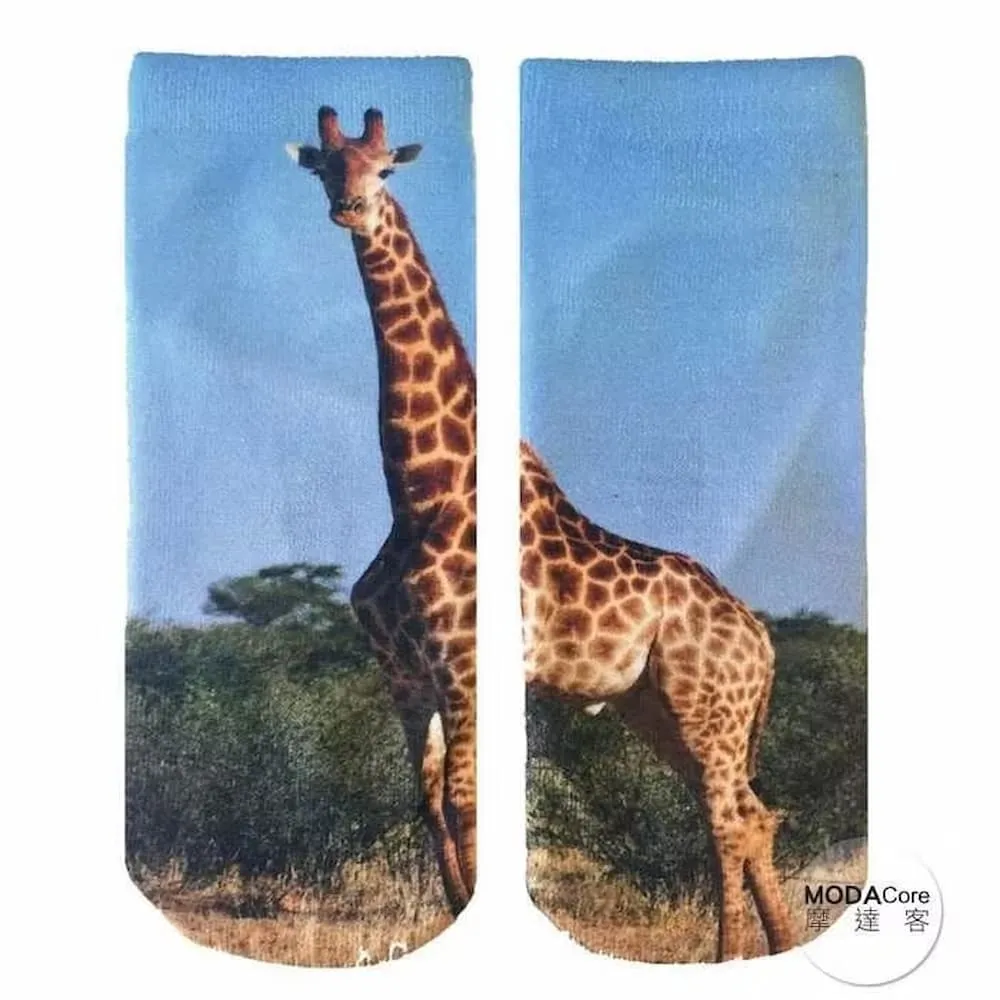 【摩達客】美國進口Living Royal長頸鹿 短襪腳踝襪彈性襪動物圖案襪 歷史價格詳細信息