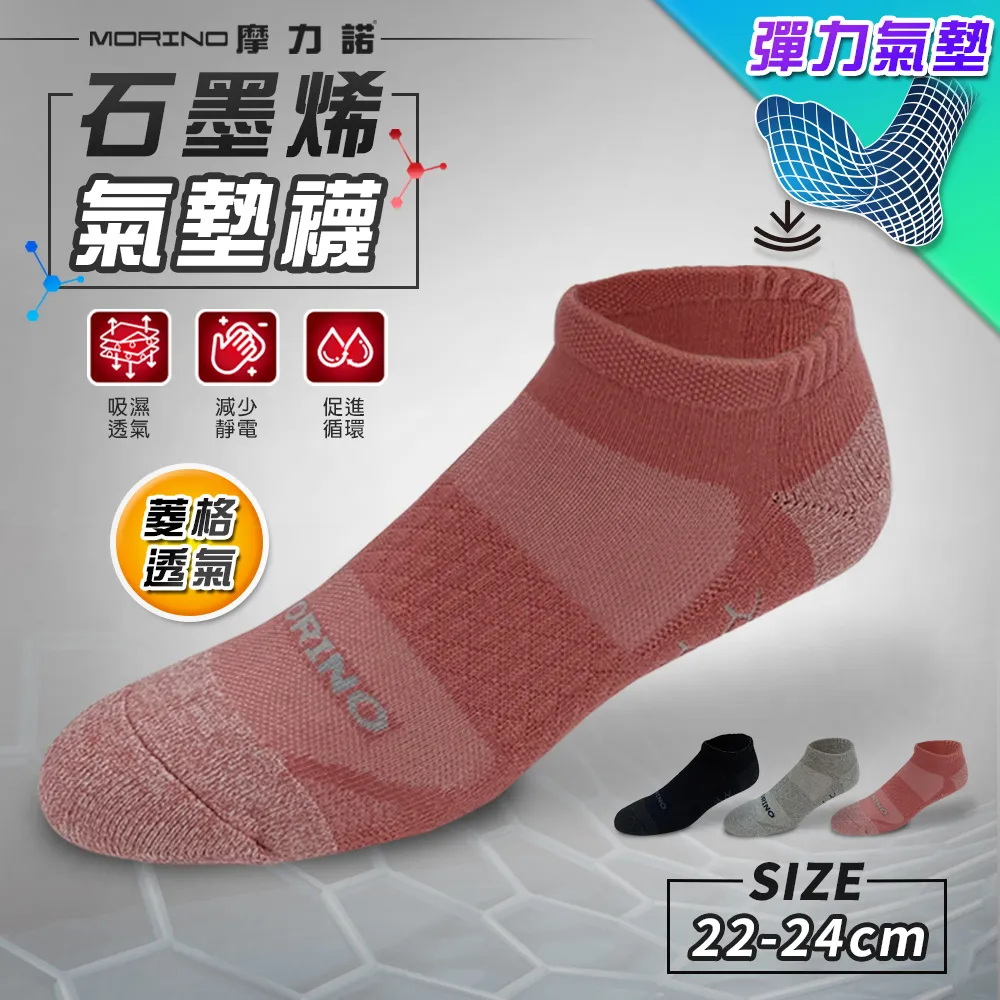 【Morino 除臭襪】6雙組_石墨烯抑菌菱格透氣氣墊船襪-M(女) 歷史價格詳細信息