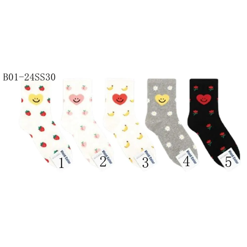 韓國 socks appeal X SML 厭世小怪物點點中桶襪 (酒紅) 歷史價格詳細信息