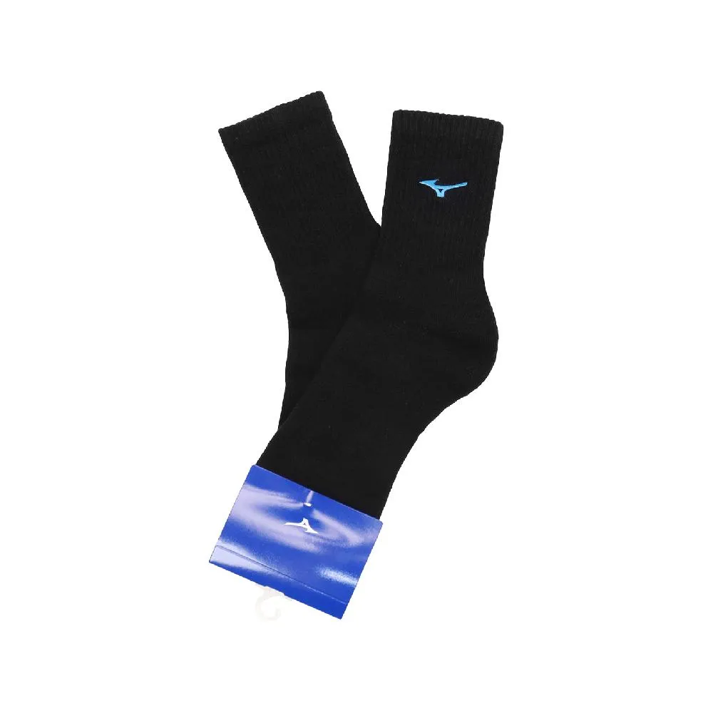 Mizuno 美津濃 襪子 Crew Socks 黑 白 長襪 黑襪 中筒 運動 32TXA607-09 歷史價格詳細信息