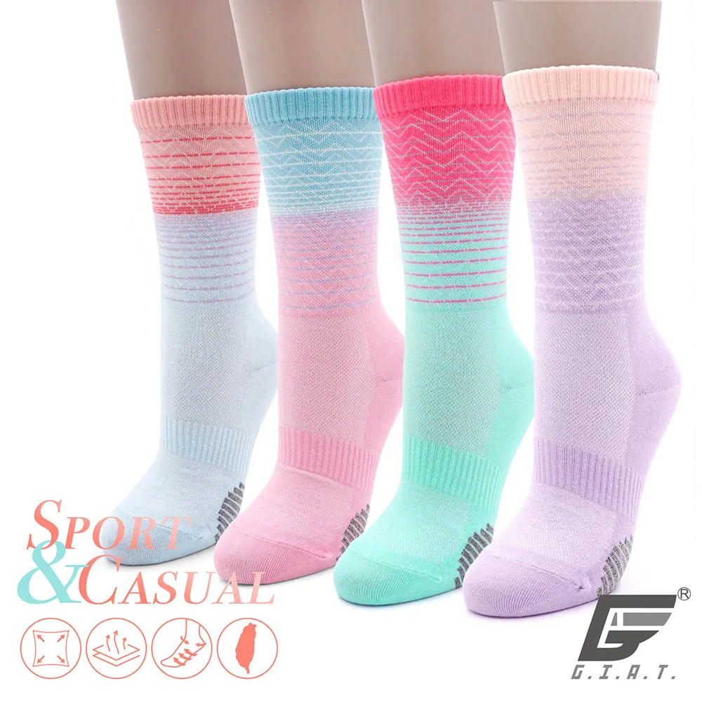 (6雙組)GIAT台灣製花紗萊卡彈力氣墊運動襪 歷史價格詳細信息