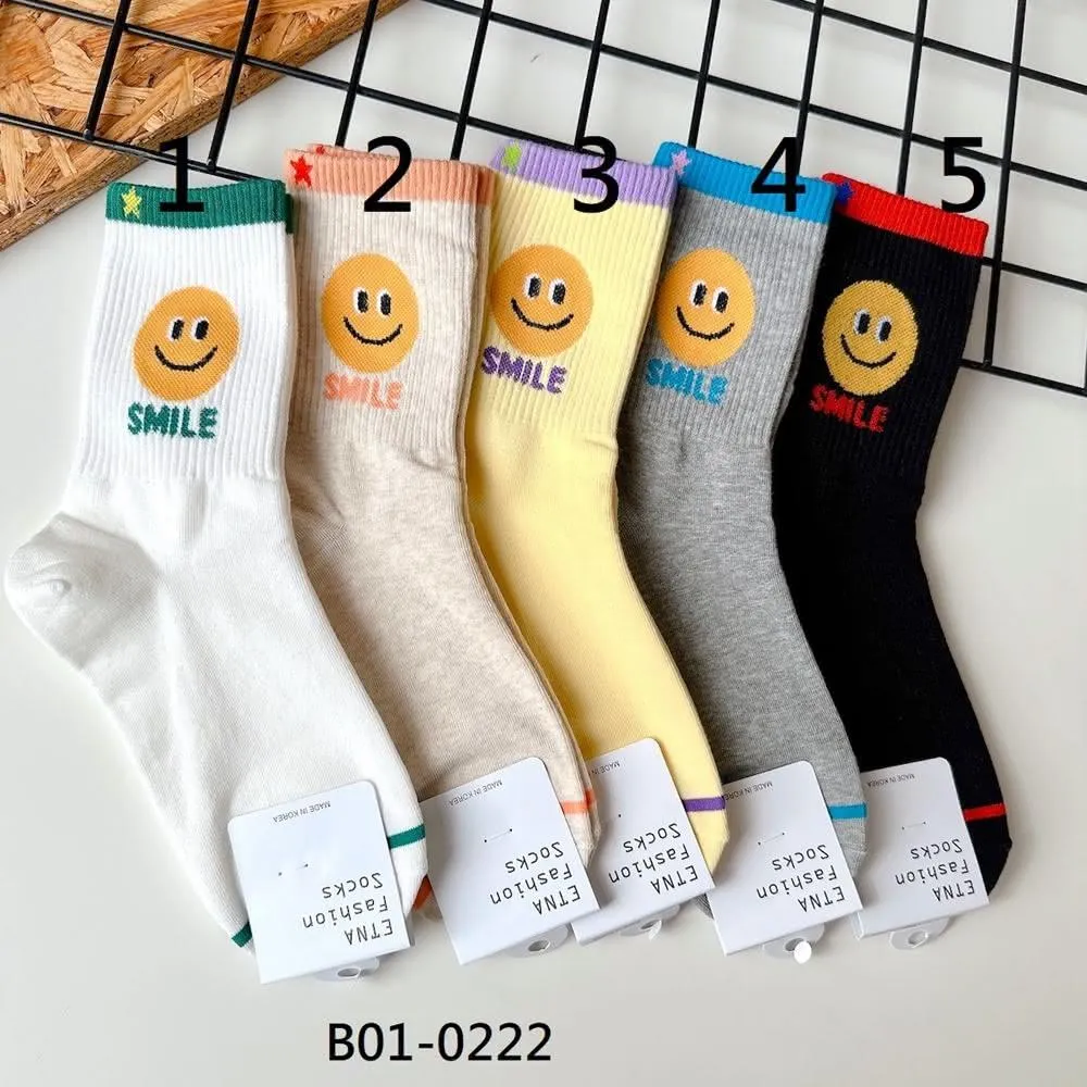 韓國襪 微笑U型笑容中筒襪 微笑中筒襪 微笑素色襪 socks 歷史價格詳細信息