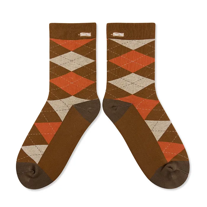 Best Tag 經典菱格圖案襪 淺灰/米 22-25cm 歷史價格詳細信息