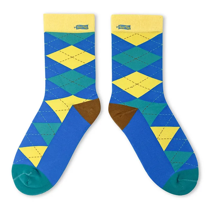 Best Tag 經典菱格圖案襪 淺灰/米 22-25cm 歷史價格詳細信息