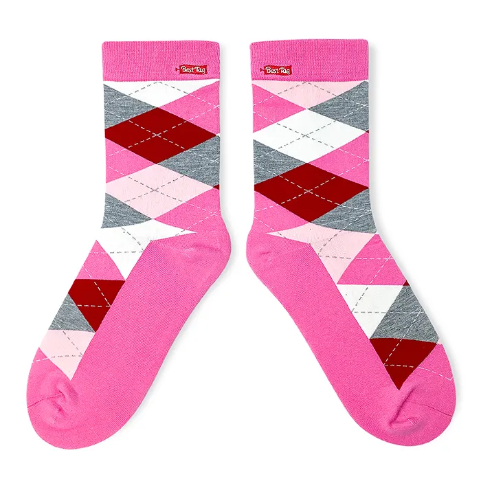 Best Tag 經典菱格圖案襪 淺灰/米 22-25cm 歷史價格詳細信息