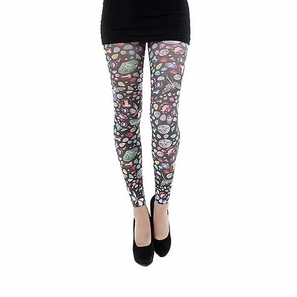 『摩達客』英國進口【Pretty Polly】抽象線紋印花彈性褲襪 歷史價格詳細信息